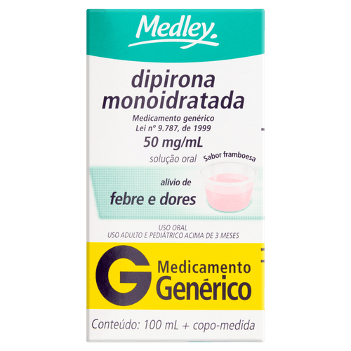 Dipirona Monoidratada 50mg 100ml - Medley Genérico