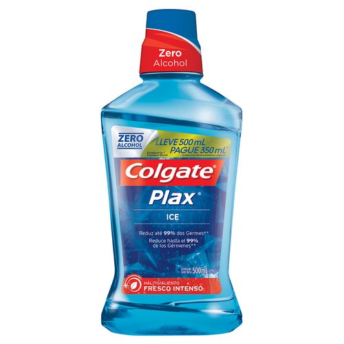 Enxaguante Bucal Colgate Plax Ice - Leve 500ml Pague 350ml