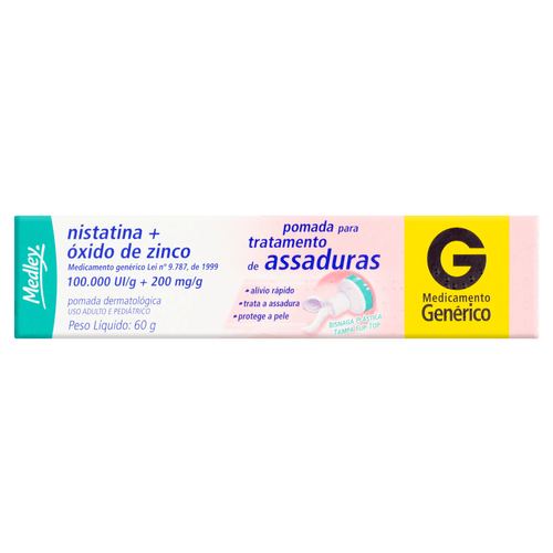 Pomada Nistatina + Óxido de Zinco 60g - Medley Genérico
