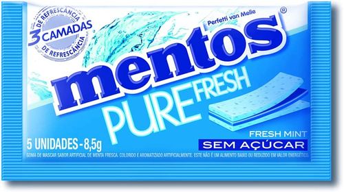 Chiclete Mentos Pure Fresh 3 mint - 5 uni