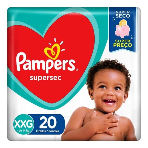 Fralda Pampers Supersec Pacotão Tamanho XXG - 20