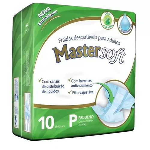 Fralda Geriátrica Mastersoft Tamanho P - 10 Uni