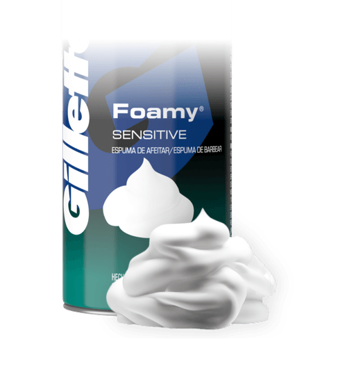 Espuma de Barbear Gillette Foamy Sensitive - 175g