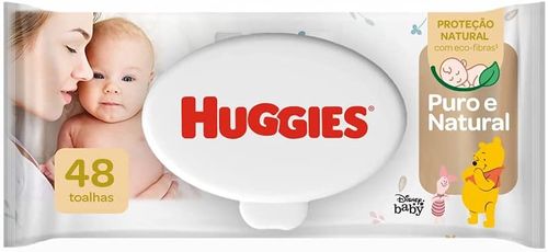 Lenços Umedecidos Huggies Puro e Natural - 48 Uni