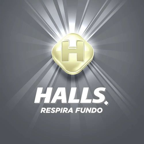 Bala Halls Sabor Menta Prata - 10 unidades