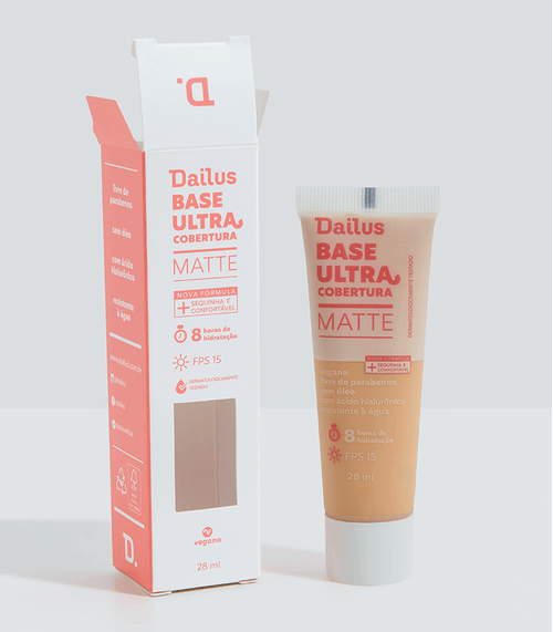 Base Líquida Dailus Ultra Cobertura - D3 Claro
