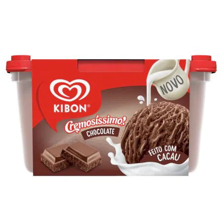 Sorvete Kibon Cremosíssimo Chocolate - Pote 1,5L
