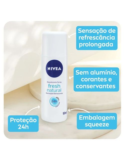 Desodorante Nivea Spray Feminino Fresh Natural - 90ml
