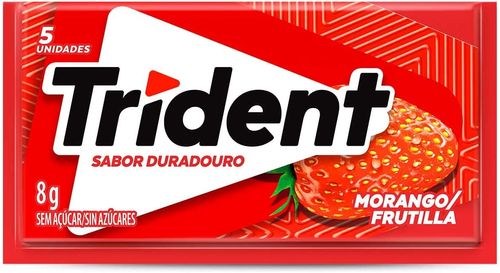 Chiclete Trident Morango - 5 Uni