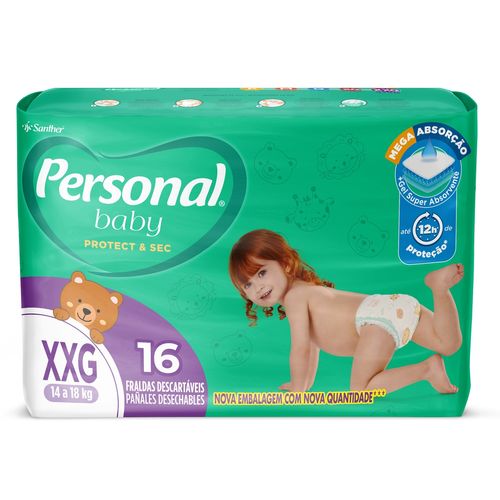 Fralda Personal Soft e Protect Jumbo Tamanho XXG - 16 Uni