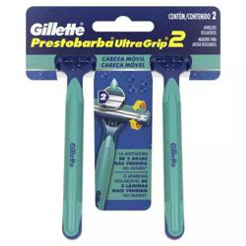 Aparelho de Barbear Gillete Prestobarba Ultra Grip - 2 Uni