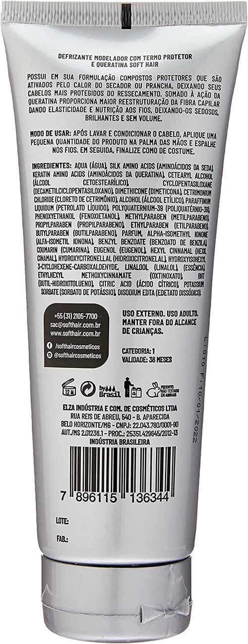 Defrizante Soft Hair Queratina - 240ml