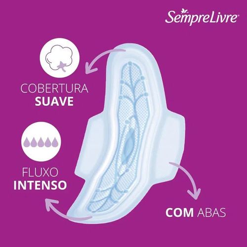 Absorvente Sempre Livre Suave Adapt Plus Noite e Dia Com Abas - 8 uni