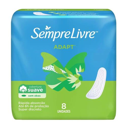 Absorvente Sempre Livre Adapt Sem Abas - 8 uni