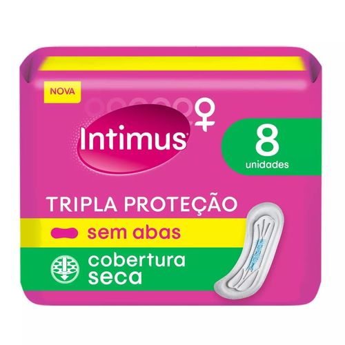 Absorvente Intimus Cobertura Seca Sem Abas - 8 uni