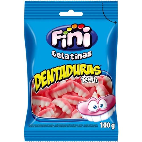 Bala Fini Gelatina Dentadura - 90g