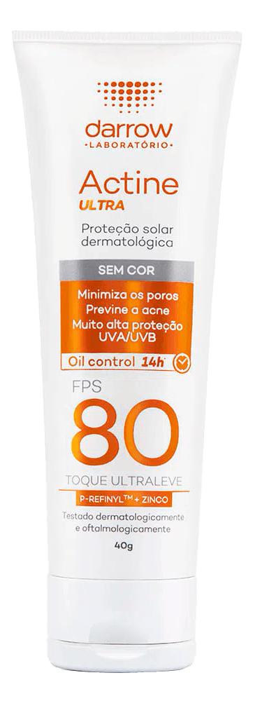 Protetor Solar Actine Ultra FPS 80 Cor Universal - 40g