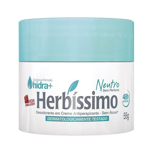 Desodorante Herbíssimo Creme Neutro Sem Perfume - 55g