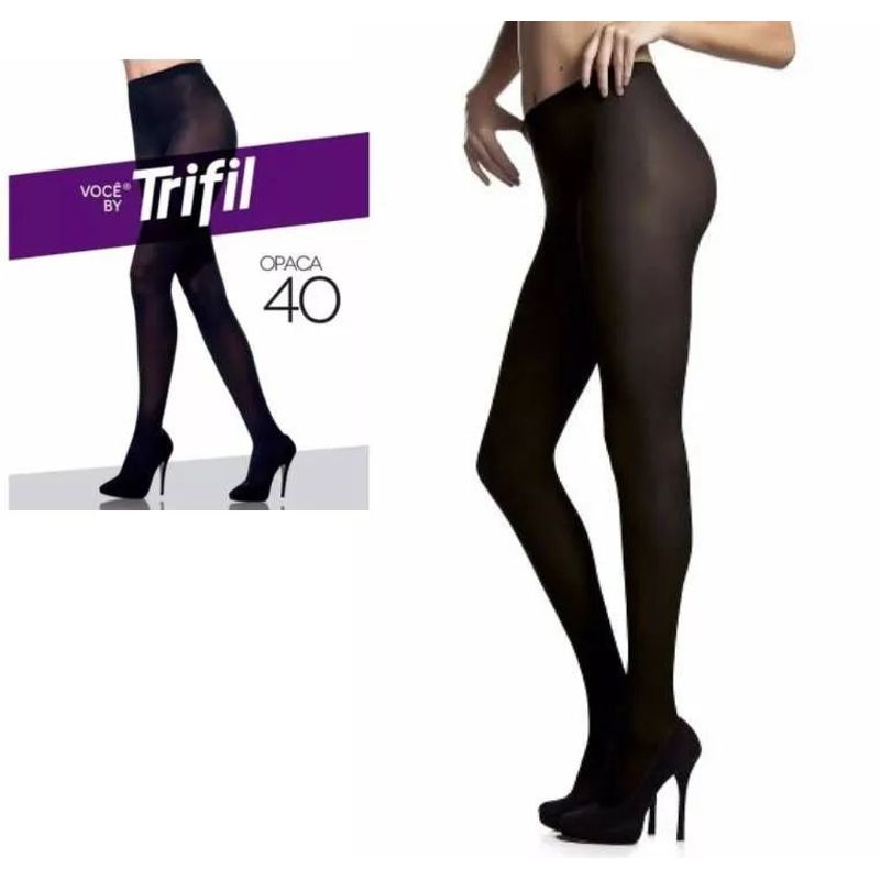 Meia Calça Trifil Fio 40 Preto - Tamanho G