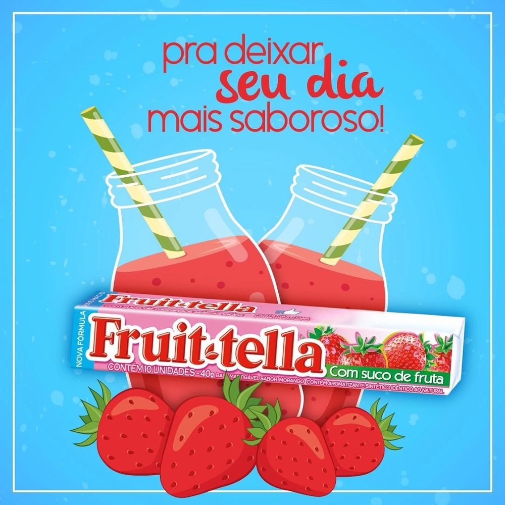 Fruit Tella Bala Mastigável Morango 40g 4232