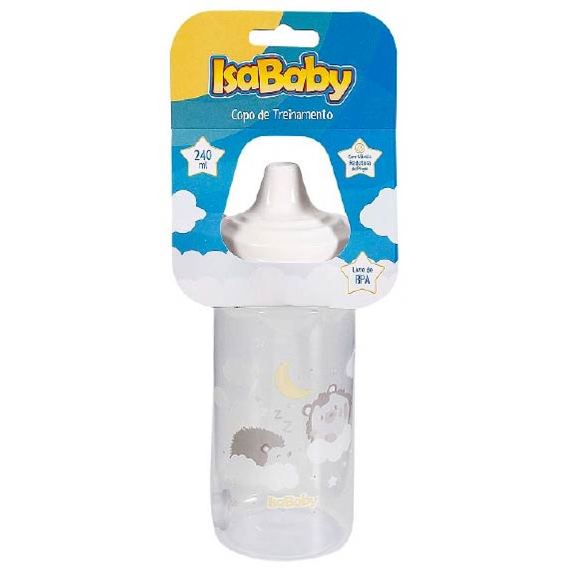 Copo de Treinamento IsaBaby Branco Sonhos - 240ml