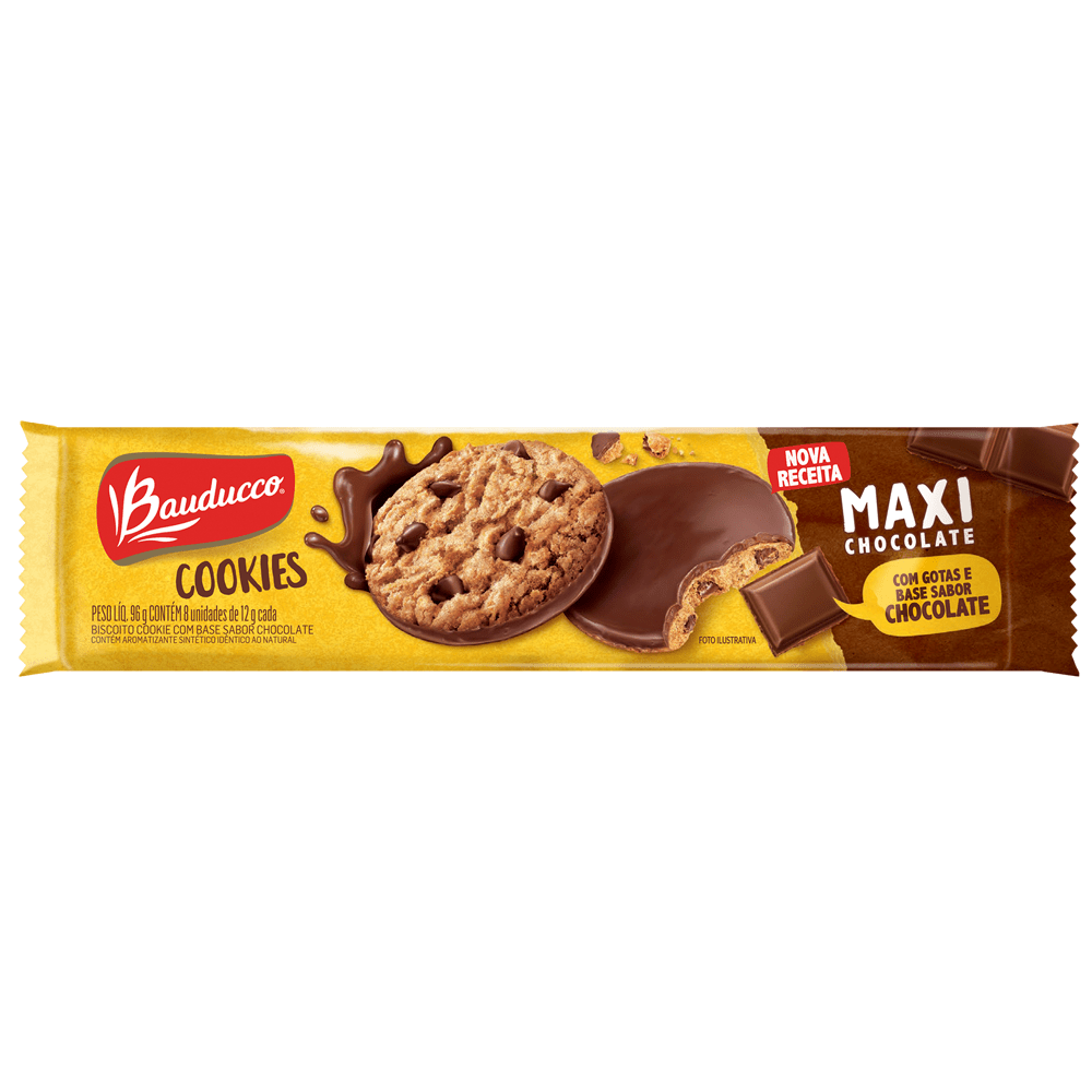Biscoito Bauducco Cookies Maxi Chocolate - 96g