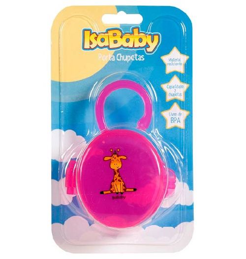 Porta Chupetas Rosa - Isababy Zoo