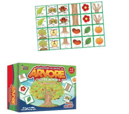 Jogo da Memória Partes da Árvore Uriarte - 24 Peças