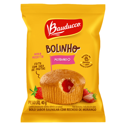 Bolinho Bauducco Sabor Morango - 40g