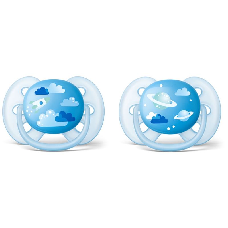 Chupeta Ultra Soft 6-18 Meses Espaço e Foguete - Philips Avent