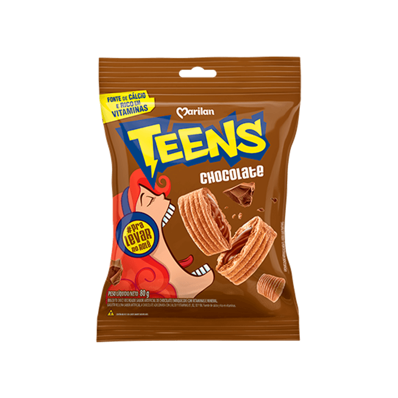 Biscoito Marilan Teens - Sabor Chocolate