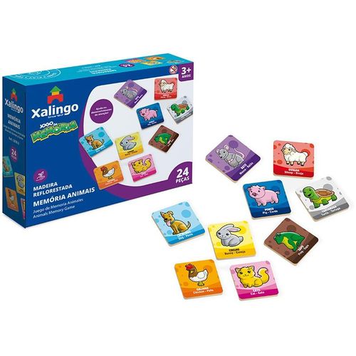 Jogo da Memória Animais Xalingo - 24 Peças