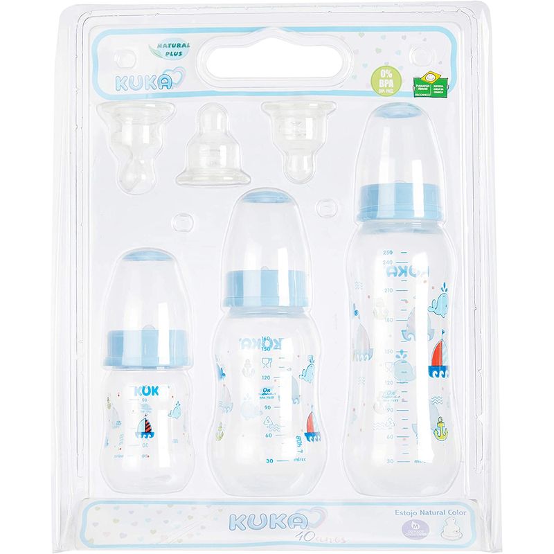 Estojo de Mamadeiras Natural Color Azul - Kuka