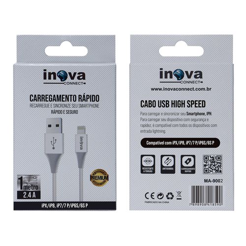 Cabo USB Lightning 1M - Inova