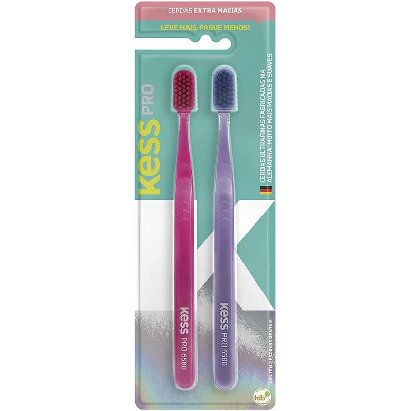 Escova Dental Kess Pro Extra Macia - 2 Uni