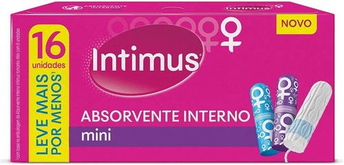 Absorvente Intimus Interno Mini - Leve 16 Pague 15