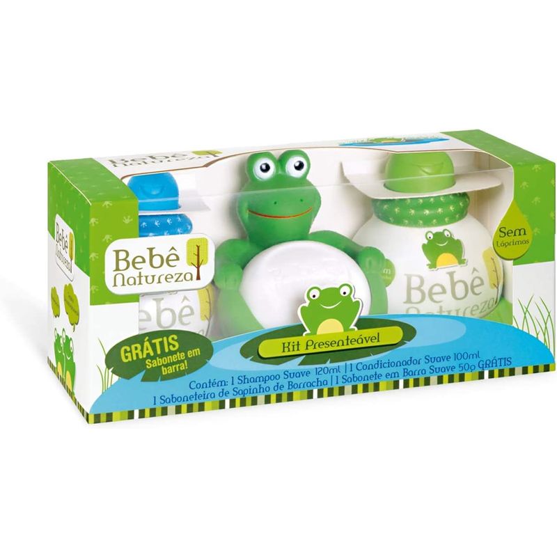 Kit Shampoo + Condicionador + Sabonete + Sapinho - Bebê Natureza