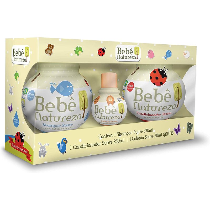 Kit Shampoo + Condicionador + Colônia - Bebê Natureza