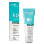 Protetor Solar Facial Sunless Cor Bege Médio FPS50 - 60g