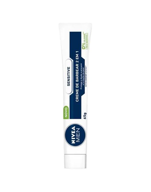 Creme de Barbear Nivea Men 2 em 1 Sensitive - 65g