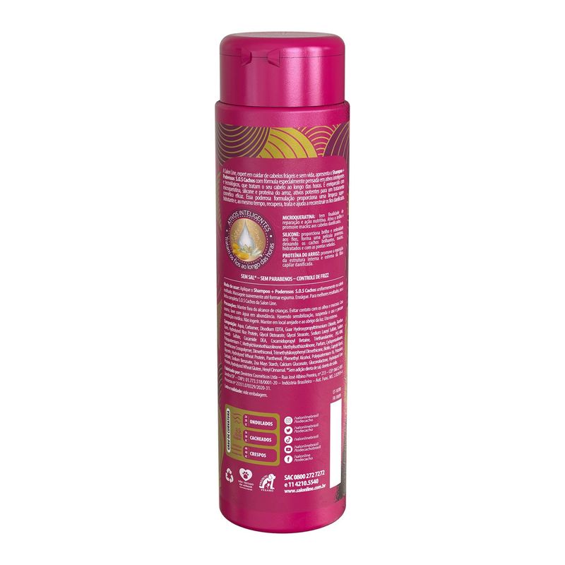 Shampoo SOS Cachos + Poderosos - Salon Line 300ml