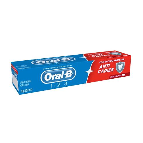 Creme Dental Oral-B 123 Anticáries - 70g