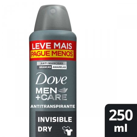 Desodorante Dove Men Aerosol Invisible Dry - 250ml