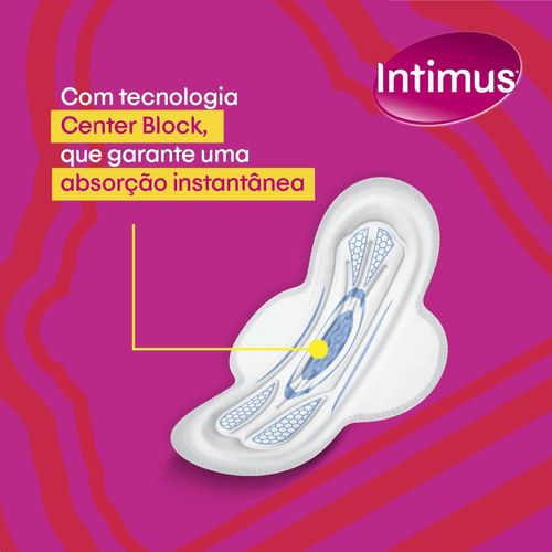 Absorvente Intimus Tripla Proteção Cobertura Seca Com Abas - 8 uni