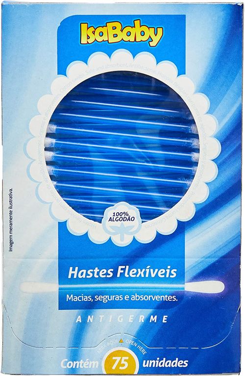 Hastes Flexíveis Isababy - 75 Uni