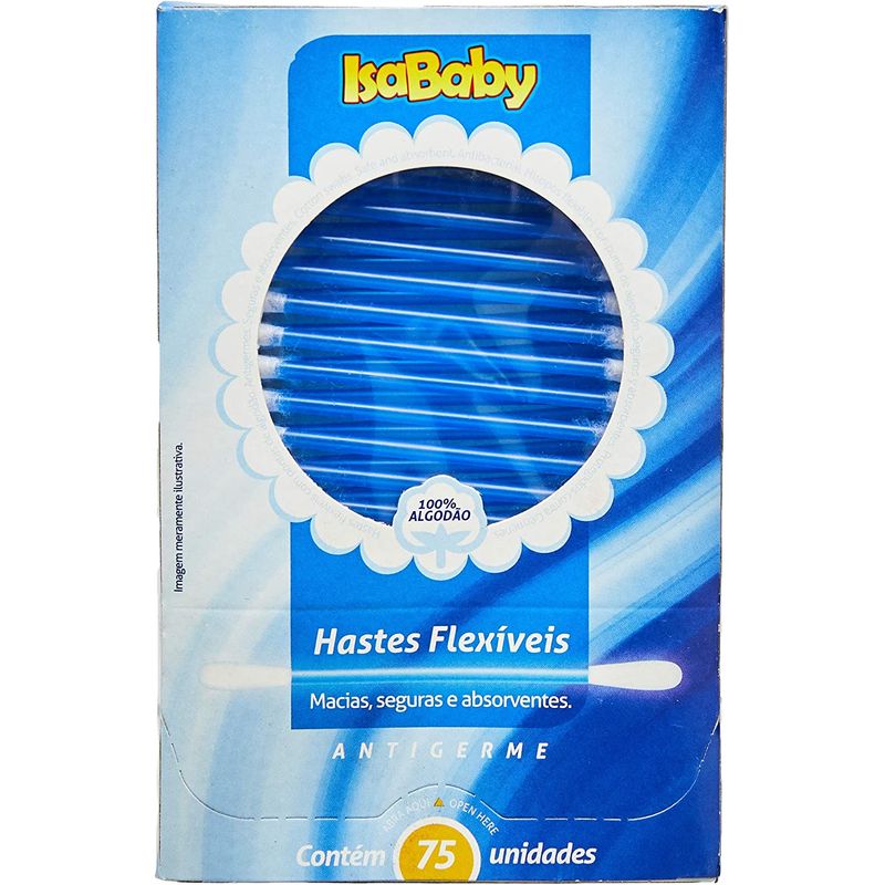 Hastes Flexíveis Isababy - 75 Uni