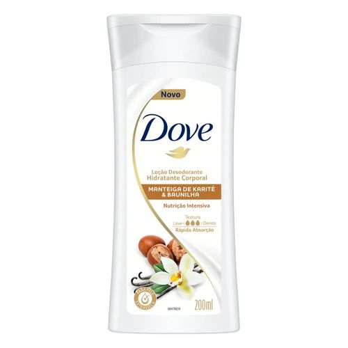 Loção Hidratante Dove Manteiga Karité e Baunilha - 200ml