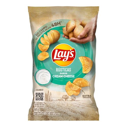 Batata Lays Rústica Cream Cheese - 68g