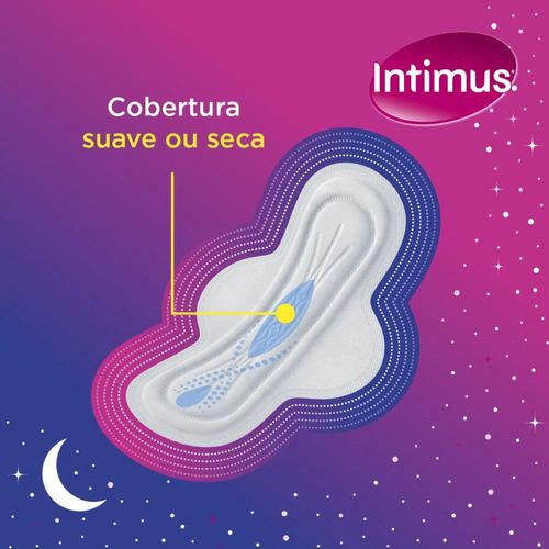 Absorvente Intimus Noturno Cobertura Seca Com Abas - 30 uni