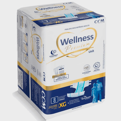Fralda Geriátrica Wellness Premium Tamanho EG - 8 Uni